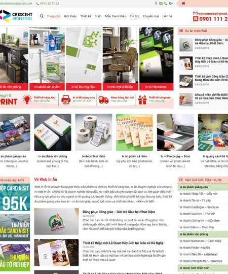 Mẫu Website In Ấn