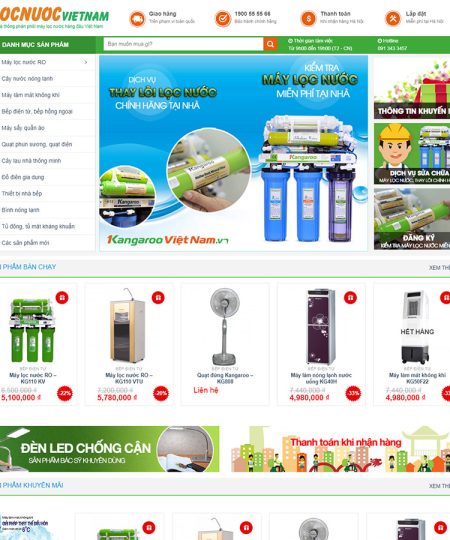 Web bán lọc nước