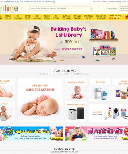 Mẫu web mẹ và bé 02
