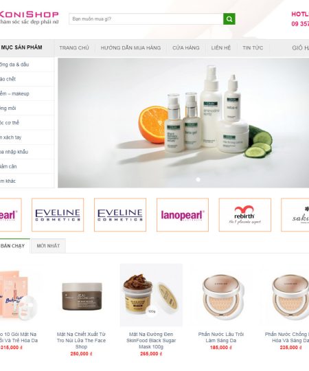 Web bán mỹ phẩm
