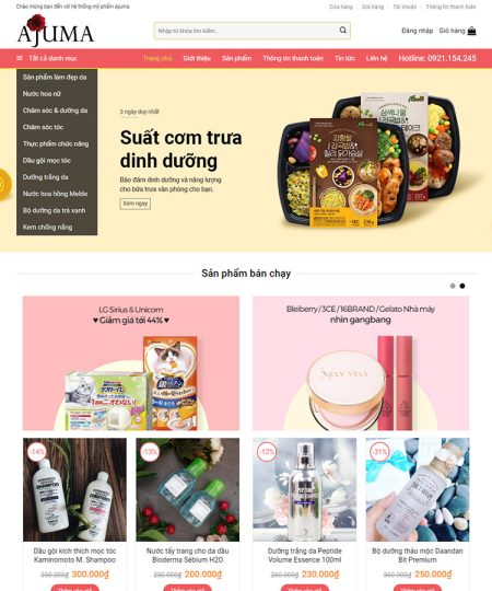 Mẫu web mỹ phẩm 5