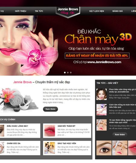 Mẫu web dịch vụ phun xăm