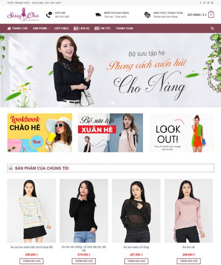 Web thời trang nữ