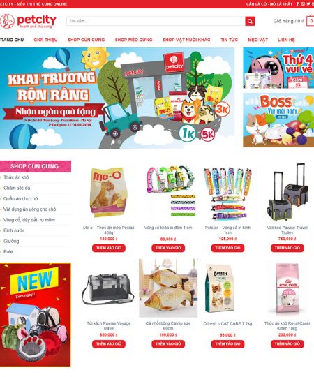 Web thực phẩm thú cưng