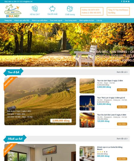 Web du lịch khách sạn Ver 01