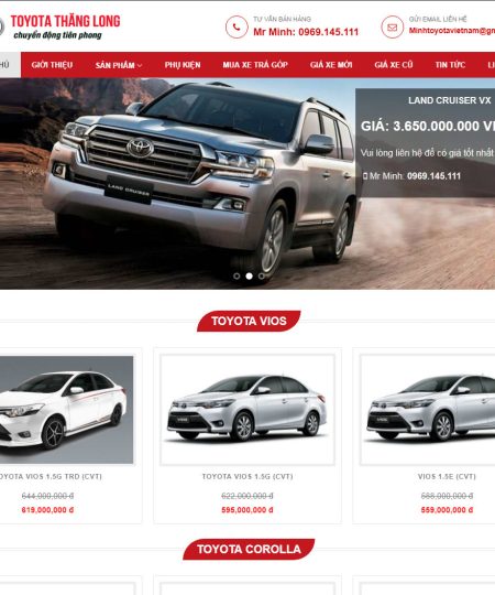 Web bán xe hơi