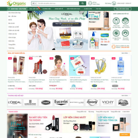 Mẫu Web Mỹ phẩm 06