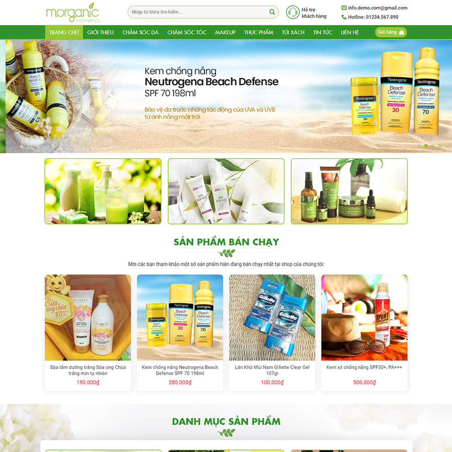 Theme wordpress mỹ phẩm 07