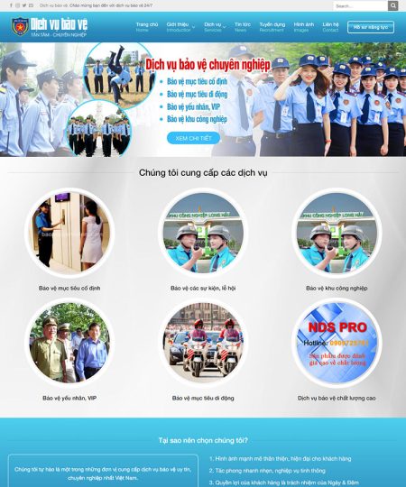 Theme wordpress công ty bảo vệ