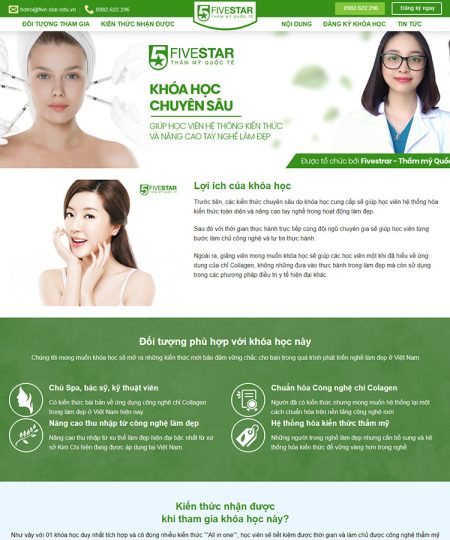 Theme wordpress flatsome dạy thẩm mỹ