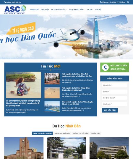 Theme wordpress flatsome du học