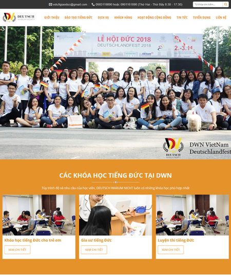 Theme wordpress đào tạo tiếng Đức