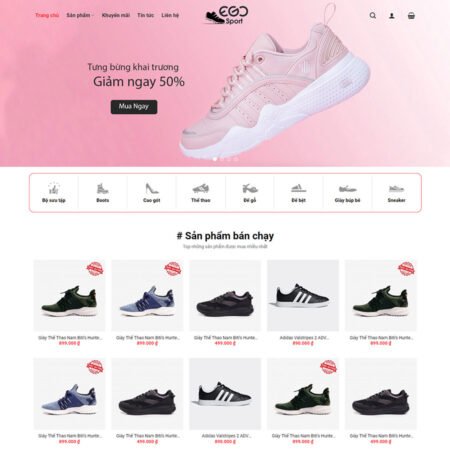 Mẫu web chuẩn SEO giaythethao