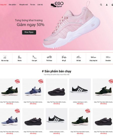 Mẫu web chuẩn SEO giaythethao