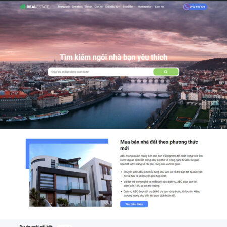 Mẫu web chuẩn SEO bds45