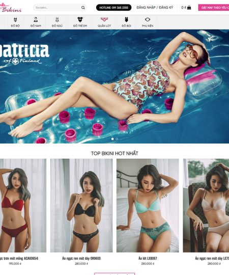 Mẫu website chuẩn seo bikini
