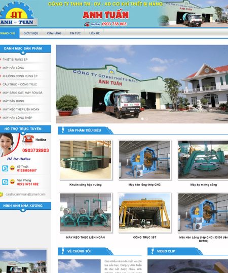 Theme wordpress bán thiết bị cẩu trục