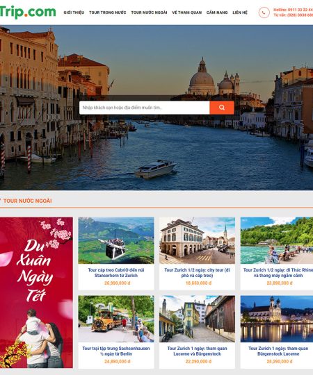 Mẫu web chuẩn SEO dulich10