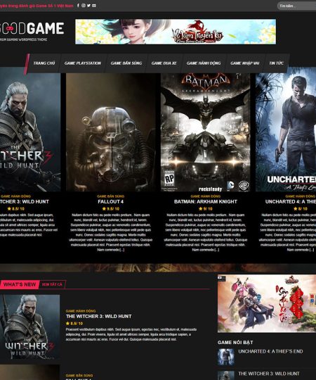 Theme wordpress review game