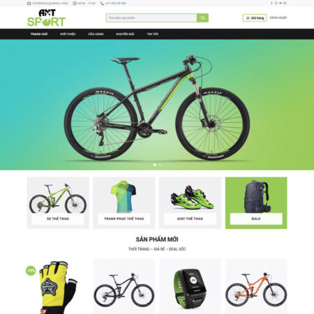 Mẫu web chuẩn SEO thethao