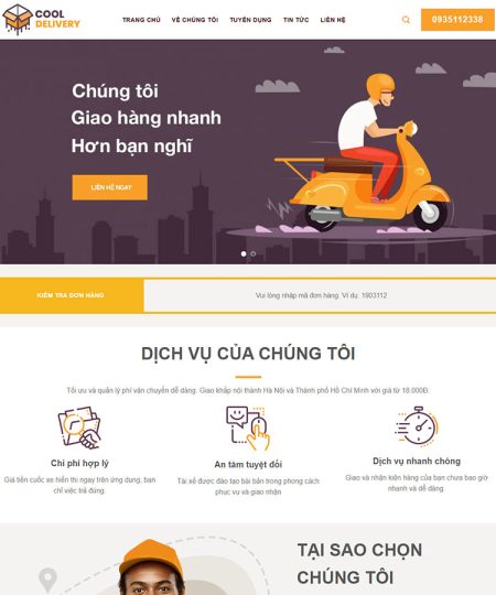 Mẫu web chuẩn SEO vanchuyen