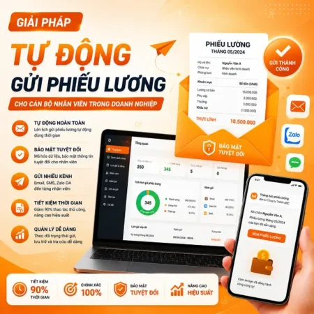 Giải pháp gửi phiếu lương hàng loạt cho cán bộ nhân viên