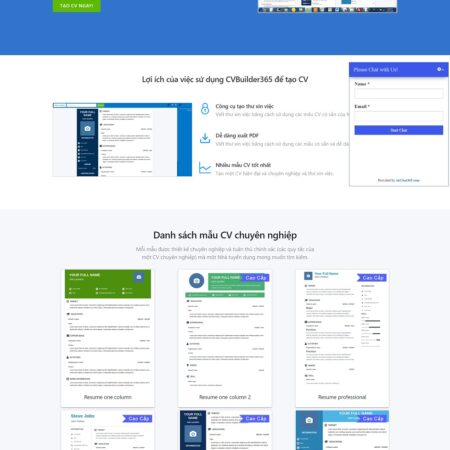 Web tạo CV online