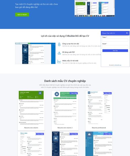 Web tạo CV online