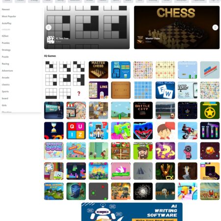 Web kho thư viện mini game cho nhiều mục đích