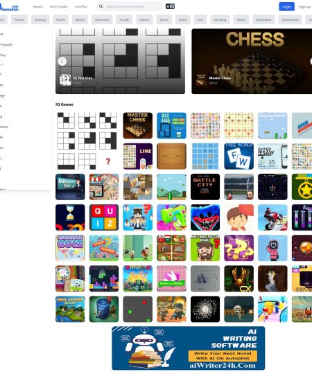 Web kho thư viện mini game cho nhiều mục đích
