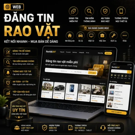 Web đăng tin rao vặt chuyên nghiệp - cơ hội kiếm tiền tự động