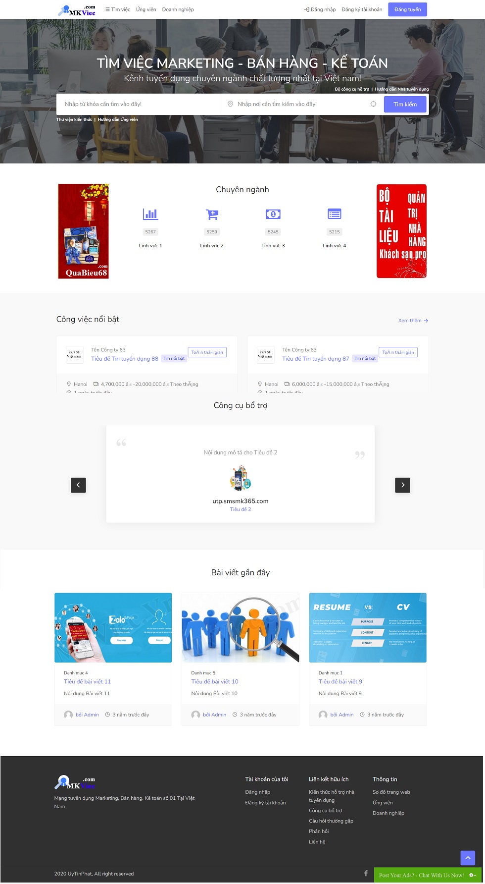Web đăng tin tuyển dụng việc làm