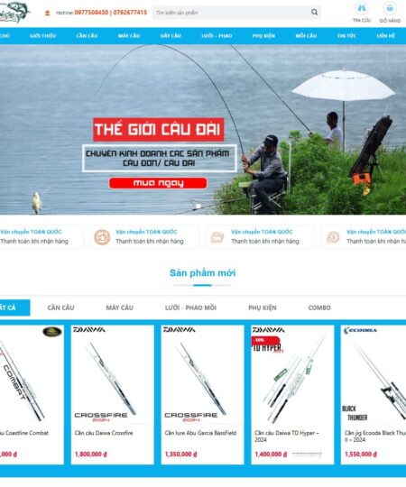 Theme wordpress bán đồ câu cá