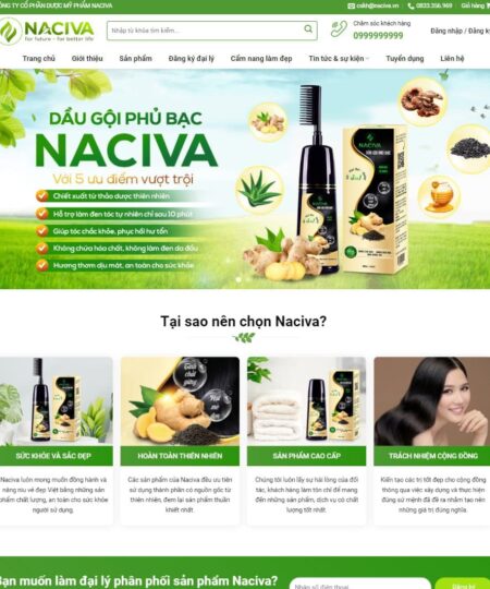 Theme wordpress dầu gội đầu, mỹ phẩm