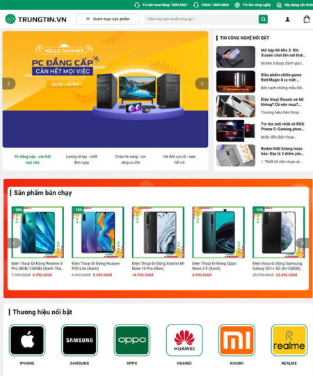 Theme wordpress bán điện thoại 03
