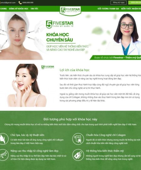 Theme wordpress khóa học làm đẹp, học trang điểm, spa