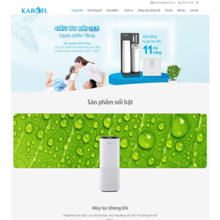 Theme wordpress bán máy lọc nước mới