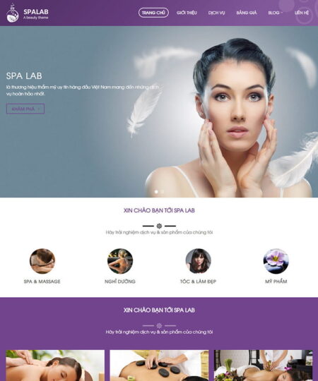Theme wordpress dịch vụ spa 04