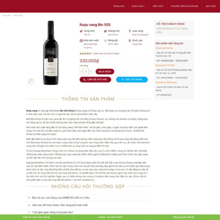 Alternative view of Theme wordpress shop rượu 02
