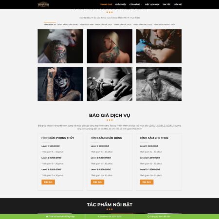 Alternative view of Theme wordpress cửa hàng, dịch vụ xăm