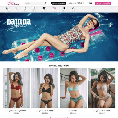 Mẫu website chuẩn seo bikini
