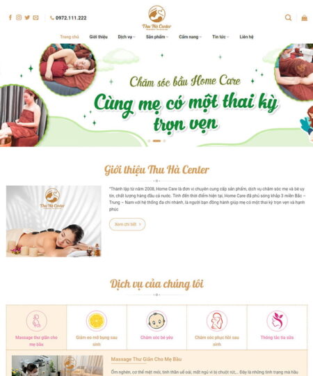 Theme wordpress dịch vụ BabyCare