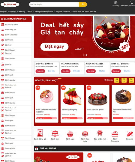 Theme wordpress bán bánh ngọt đẹp
