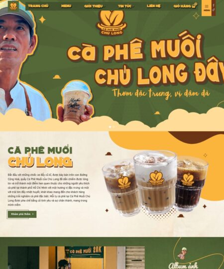 Theme wordpress cà phê muối - Phù hợp bán cà phê, đồ ăn vặt