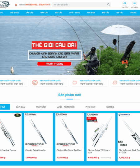 Alternative view of Theme wordpress bán đồ câu cá