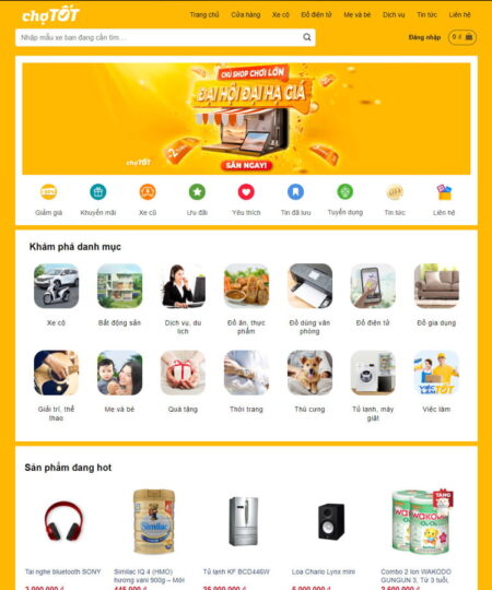 Theme wordpress chợ tốt