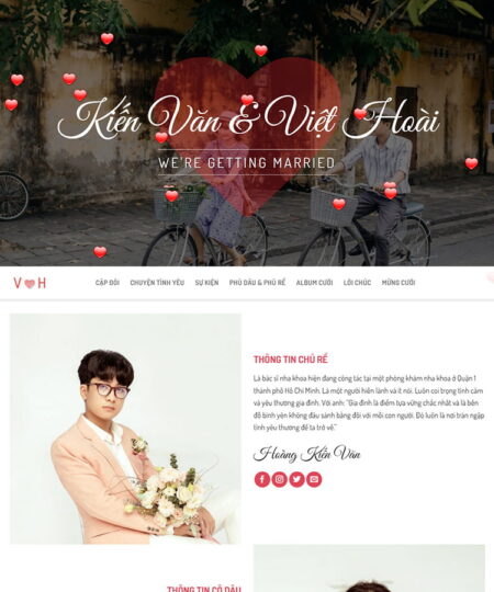 Theme wordpress thông báo đám cưới