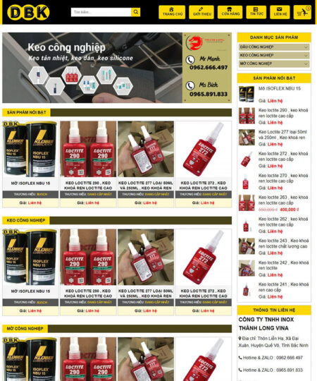Theme wordpress bán keo mỡ