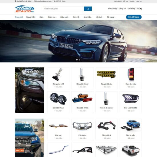 Theme wordpress bán đồ chơi xe 02