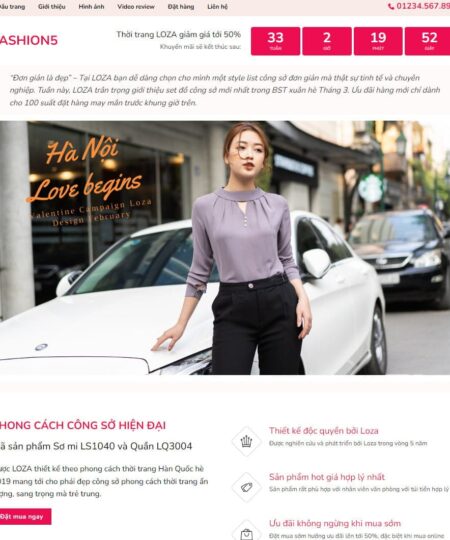 Theme wordpress landing page bán quần áo